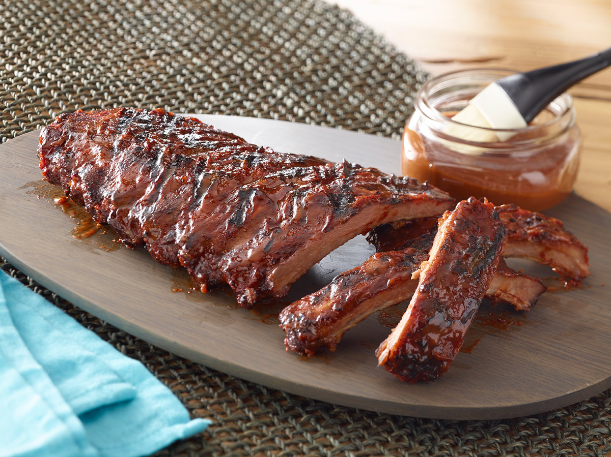 SKIPPY® Peanut Butter BBQ Ribs Sauce / Salsa de mantequilla de maní BBQ con costillas